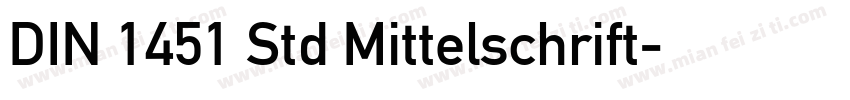 DIN 1451 Std Mittelschrift字体转换
